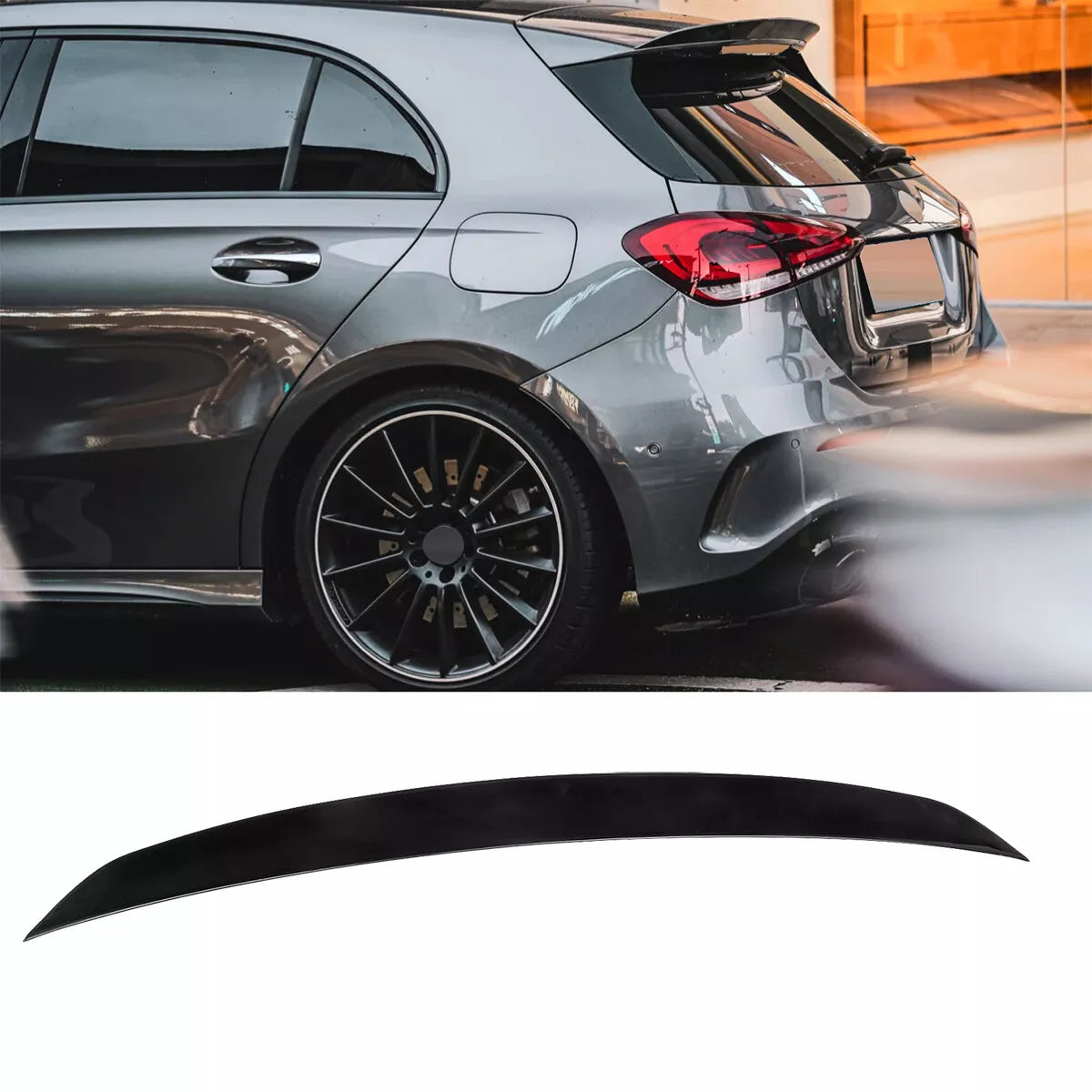 🔥Spoiler posteriore adatto per Mercedes Benz Classe A W177 Hatchback nero🔥