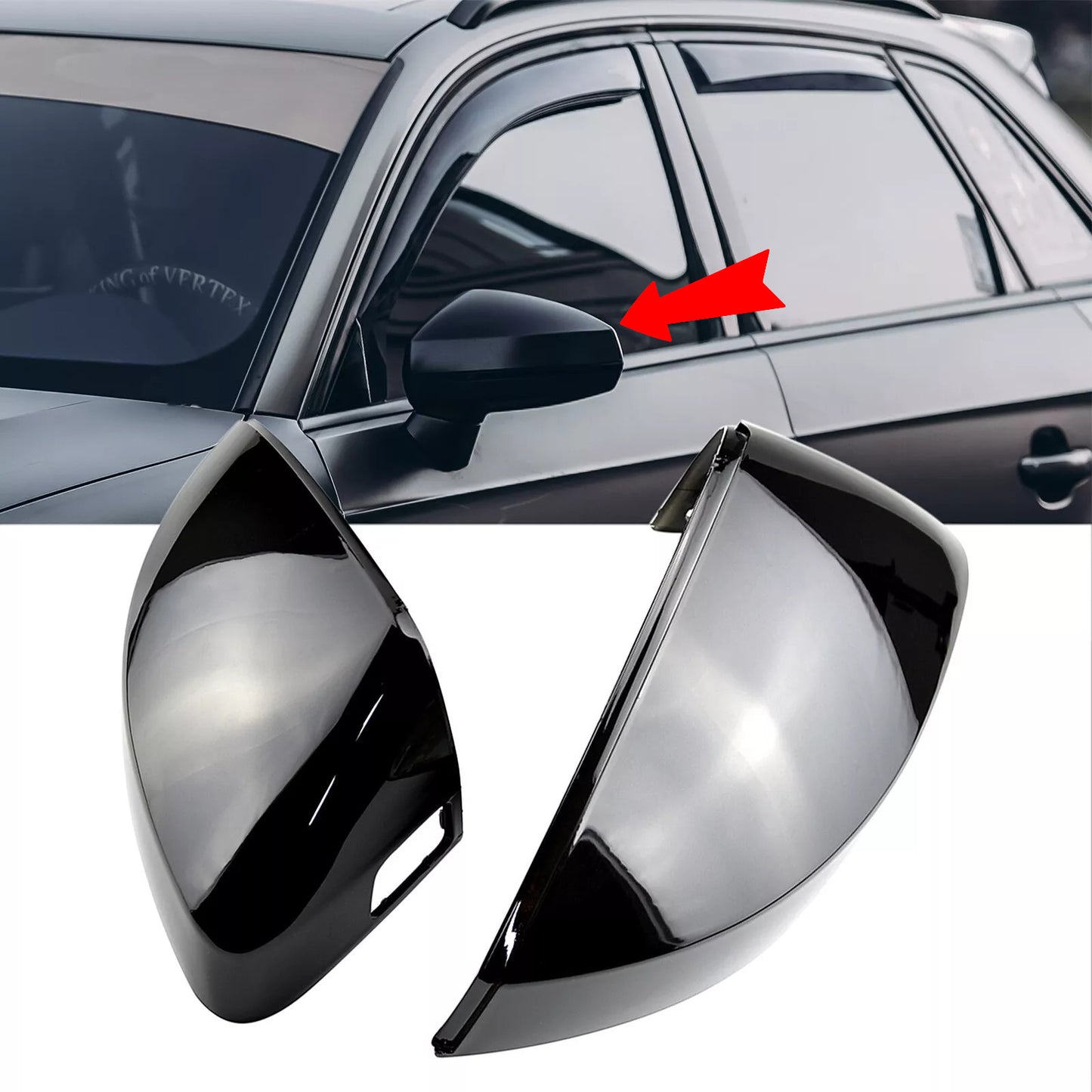 ⭐ Coprispecchietti specchietti retrovisori esterni Audi A3 8V 12-19 SENZA ⭐