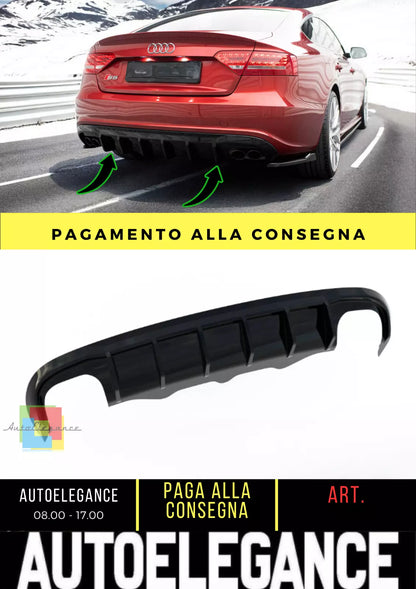 ⭐Diffusore posteriore nero lucido adatto per Audi S5 Sportback 8T⭐