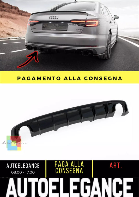 ⭐Diffusore posteriore Audi A4 B9(Versione con terminali di scarico su entrambi⭐