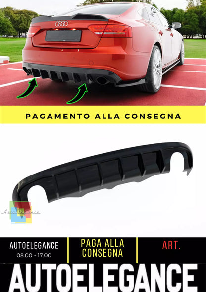 🔥⭐Diffusore posteriore nero luci ADATTO PER Audi A5 S-Line Sportback 8T ⭐🔥