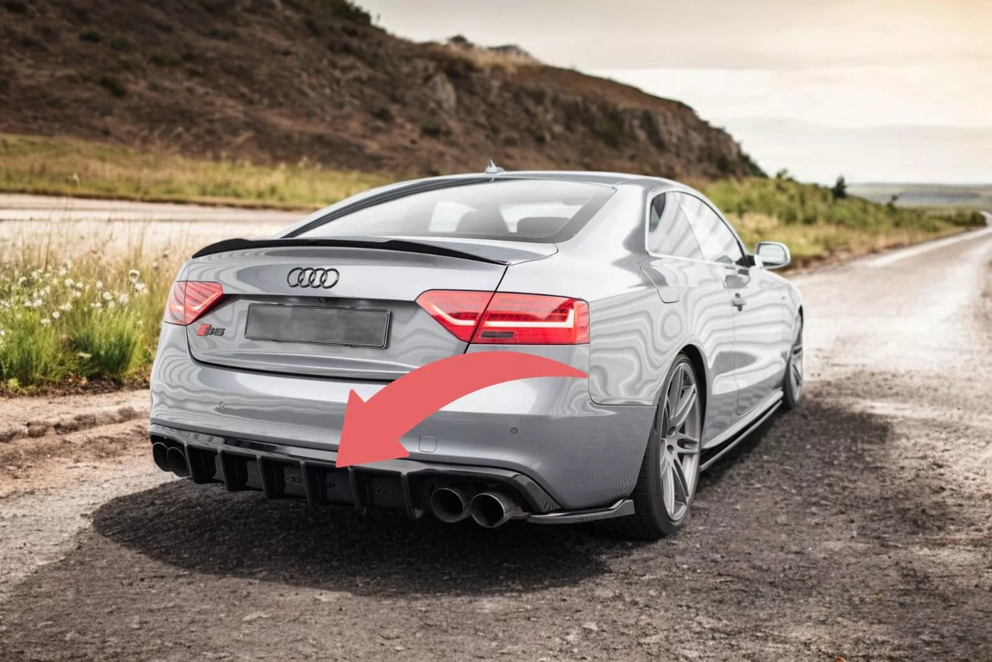 Spoiler posteriore Adatto Per Audi S5 Coupe / Sportback 8T Facelift