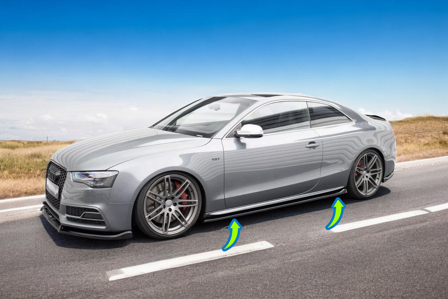 🔥Minigonne Laterali Diffusori V.2 adatto per Audi S5 / A5 S-Line Coupe 8T🔥