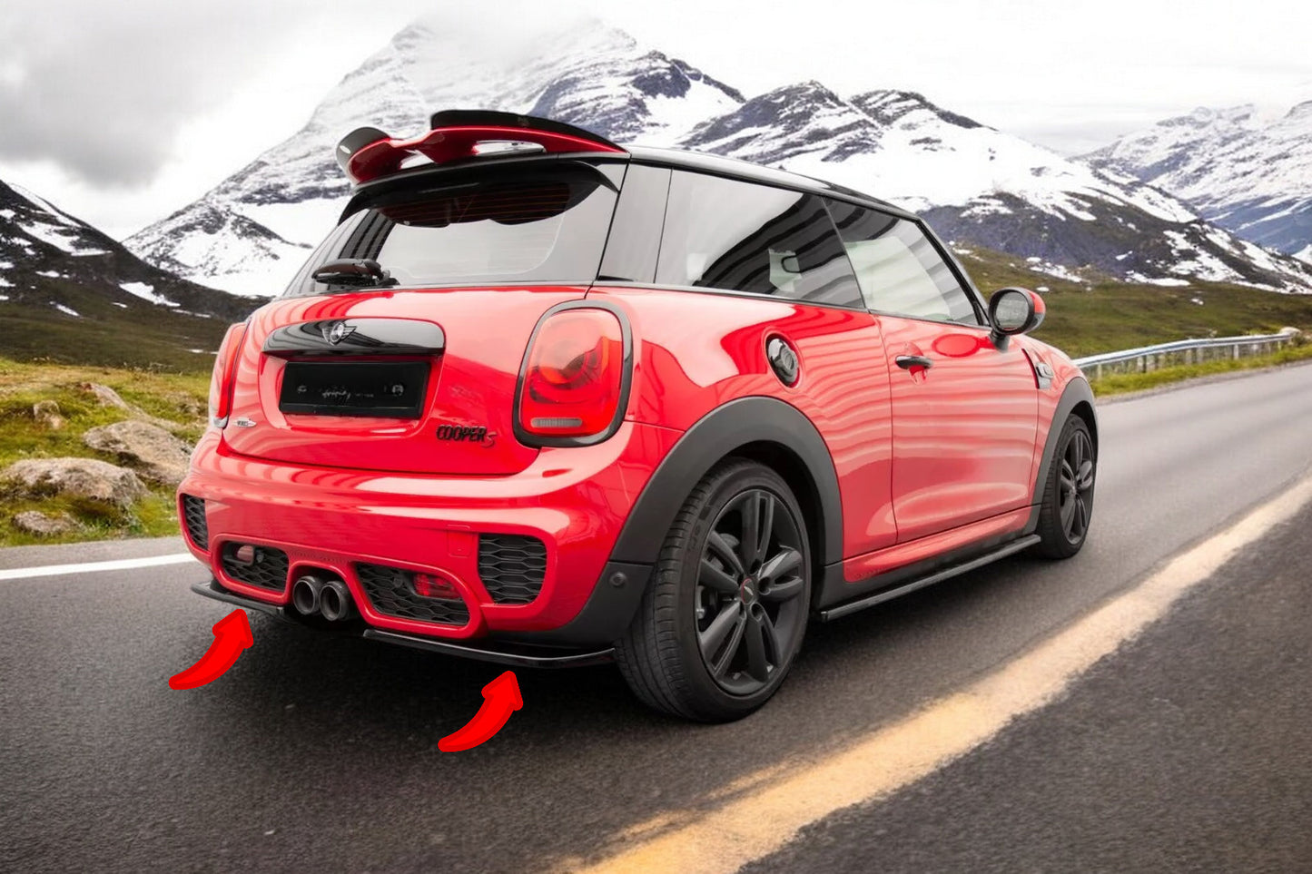 🔥Splitter laterali posteriori adatto per Mini Cooper S John Copper Works F56🔥