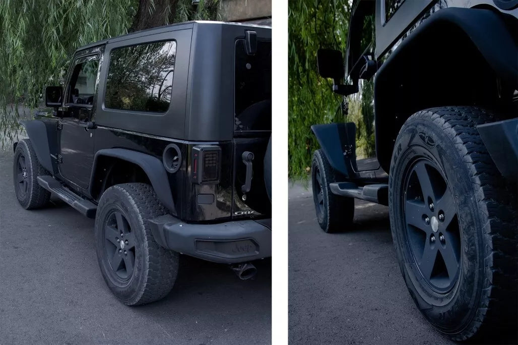 Paraurti posteriore in metallo adatto per Jeep Wrangler Rubicon JK 07-17