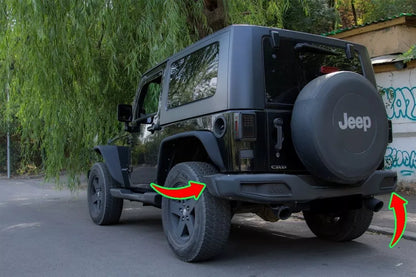 Paraurti posteriore in metallo adatto per Jeep Wrangler Rubicon JK 07-17