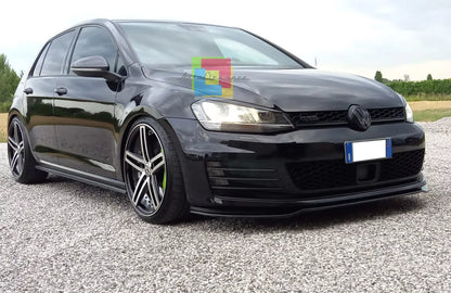 0160⭐LIP UNDER FRONT BUMPER VW GOLF 7 GTI 12-16 ABS GLOSSY BLACK SPLITTER⭐
