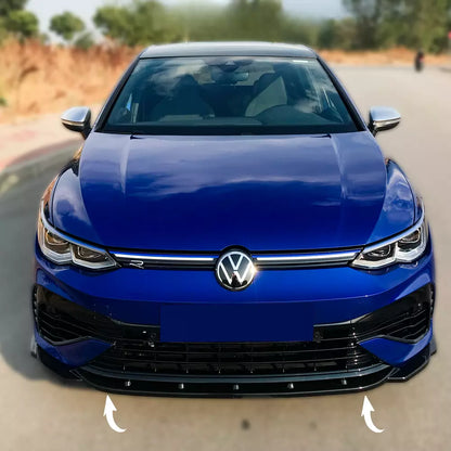 ⭐1626 Front spoiler for VW VOLKSWAGEN Golf MK 8 R 2020+ black⭐ 