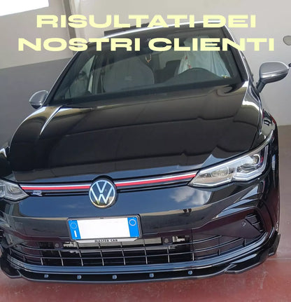 ⭐1626 Front spoiler for VW VOLKSWAGEN Golf MK 8 R 2020+ black⭐ 