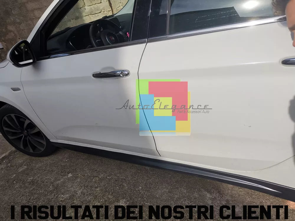 0074⭐MINIGONNE LATERALI PER FIAT TIPO BERLINA SOTTO PORTA SPORTIVE ABS/PLASTIC⭐