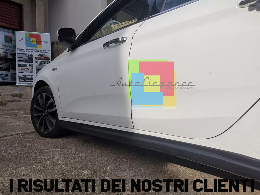 0074⭐MINIGONNE LATERALI PER FIAT TIPO BERLINA SOTTO PORTA SPORTIVE ABS/PLASTIC⭐
