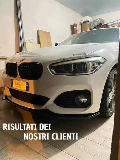 🔥⭐0563 SPLITTER ADATTO PER BMW SERIE 1 F20 F21 15-19 MSPORT LOOK NERO LUCIDO⭐🔥