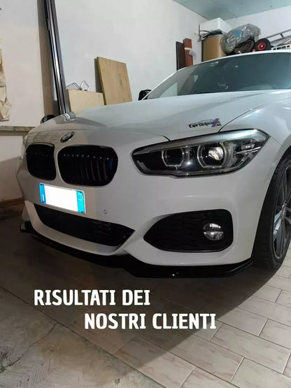 🔥⭐0563 SPLITTER ADATTO PER BMW SERIE 1 F20 F21 15-19 MSPORT LOOK NERO LUCIDO⭐🔥