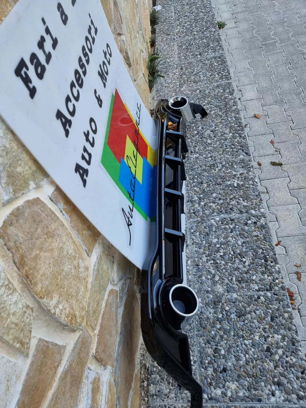 0512🔥DIFFUSORE POSTERIORE VW GOLF 8 19+ SOTTO PARAURTI TERMINALI GTI ABS 1+1🔥