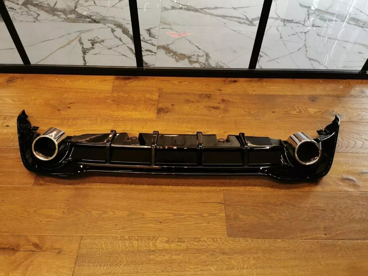 0512🔥DIFFUSORE POSTERIORE VW GOLF 8 19+ SOTTO PARAURTI TERMINALI GTI ABS 1+1🔥