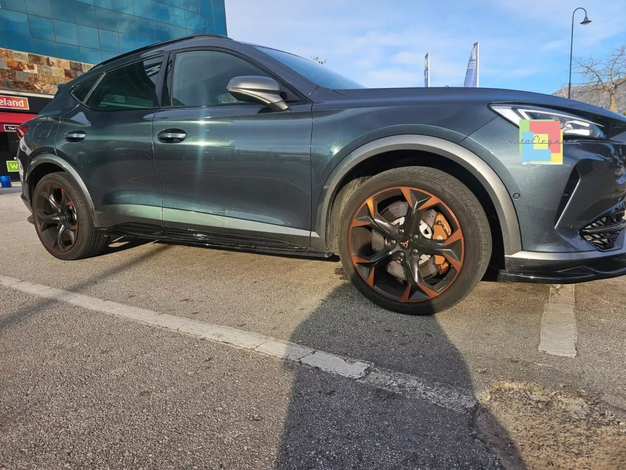 1340🔥SPLITTER ADATTO PER CUPRA FORMENTOR 2020+ NERO LUCIDO DESIGN SPORTIVO🔥