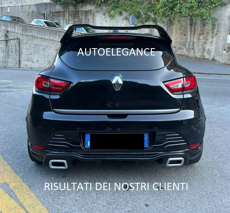1181🔥RENAULT CLIO 4 IV 12-19 REAR DIFFUSER RS DESIGN ABS GLOSSY BLACK 🔥 