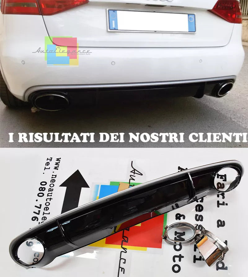 1263⭐ABS RS4 DIFFUSER UNDER BUMPER AUDI A4 B8 8K 2008-2012 AVANT SALOON⭐ 