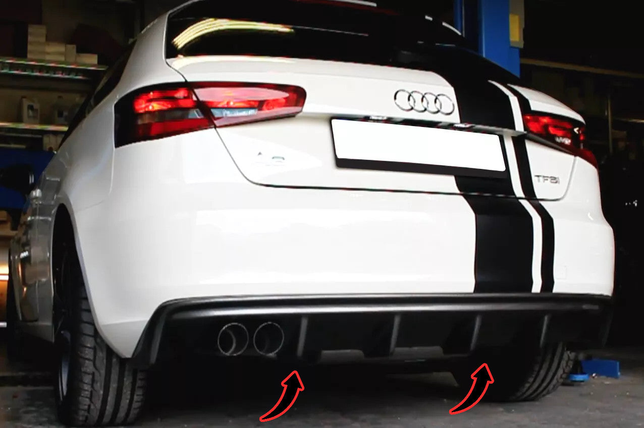 🔥AUDI A3 8V REAR APRON DIFFUSER / BUMPER ADDITION ( 2013-2016 )🔥