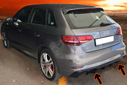 🔥REAR BUMPER / DIFFUSER AUDI A3 8V S-LINE restyling 2016-2020🔥