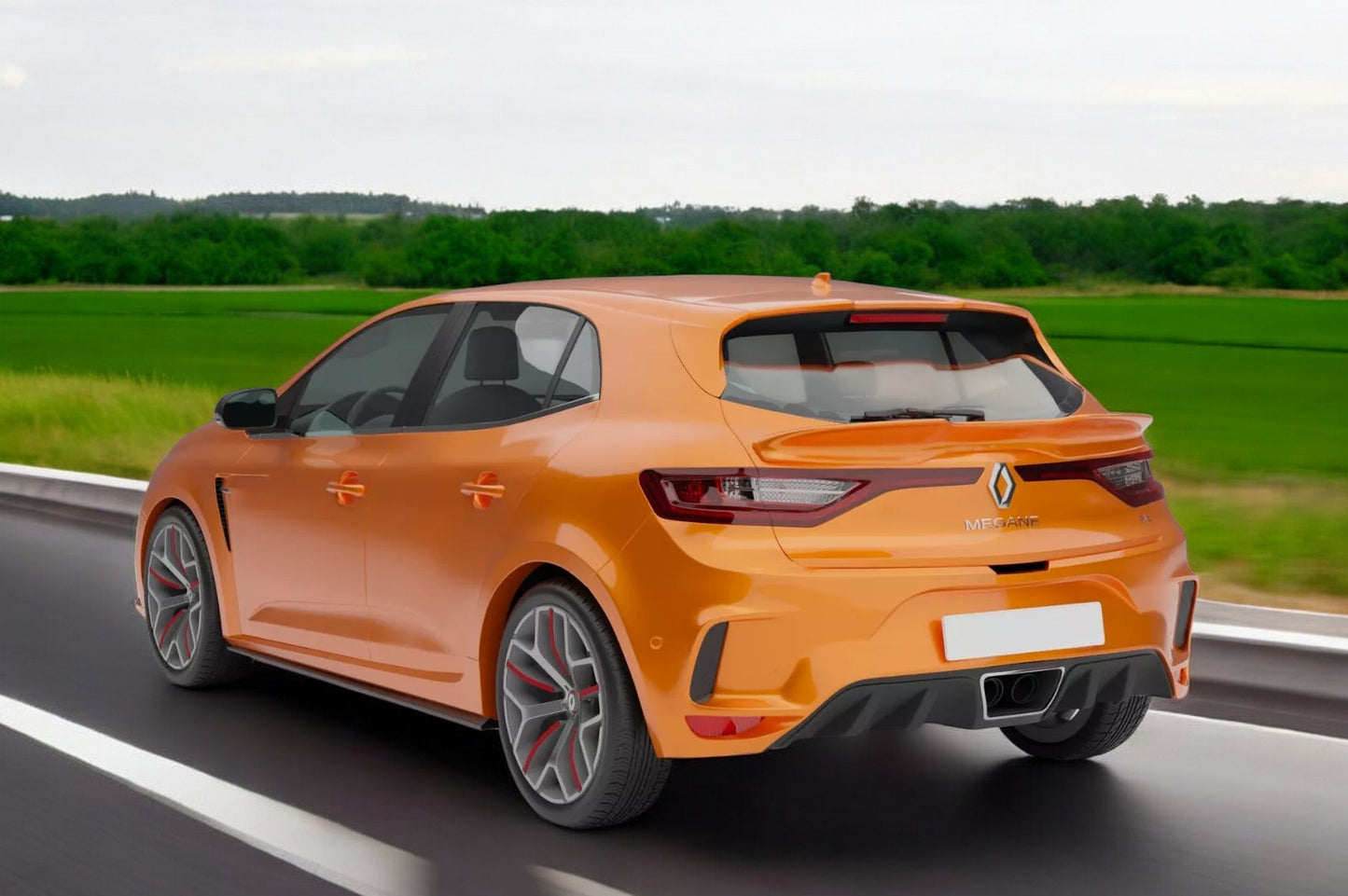 🔥CENTRAL REAR WING SPOILER SUITABLE FOR RENAULT MEGANE 4 (from 2016)🔥