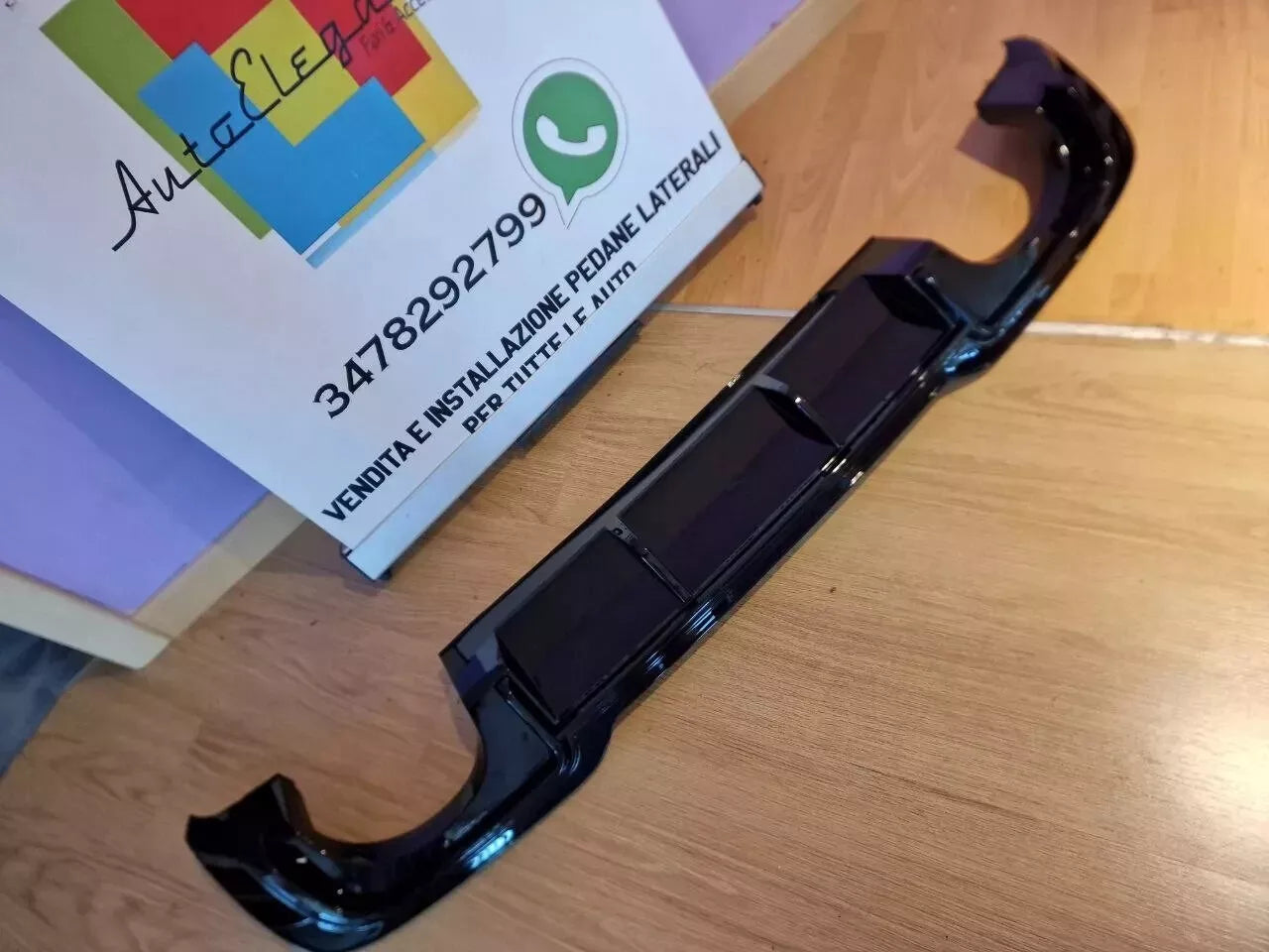 🔥0844 DIFFUSORE ADATTO PER AUDI A3 8V LIFT 16-20 SLINE LOOK RS3 NERO LUCIDO 🔥