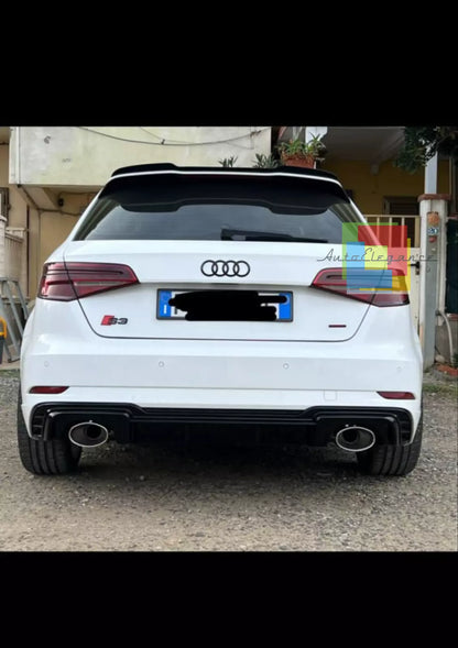 🔥0844 DIFFUSORE ADATTO PER AUDI A3 8V LIFT 16-20 SLINE LOOK RS3 NERO LUCIDO 🔥