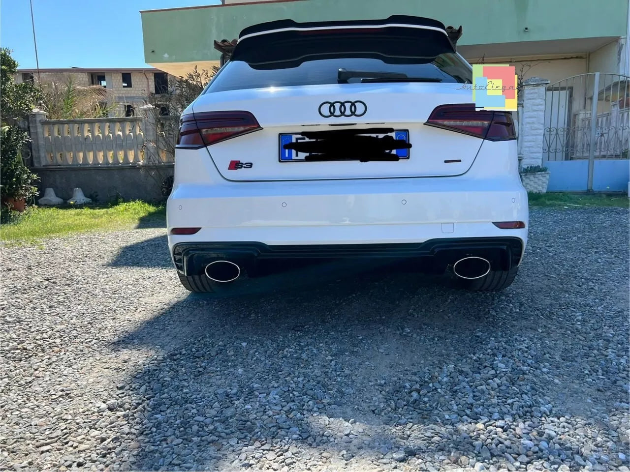 🔥0844 DIFFUSORE ADATTO PER AUDI A3 8V LIFT 16-20 SLINE LOOK RS3 NERO LUCIDO 🔥