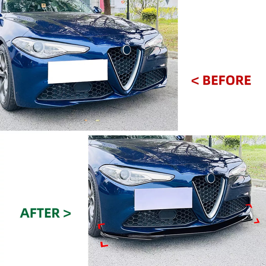 ❄️SPLITTER ADATTO PER Alfa Romeo Giulia 2016-2021 nero lucido❄️