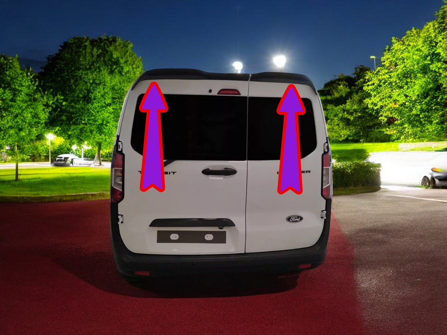 ⭐SPOILER ALETTONE POSTERIORE 2 PORTE PER FORD TRANSIT COURIER MK2 (2023-) PU⭐
