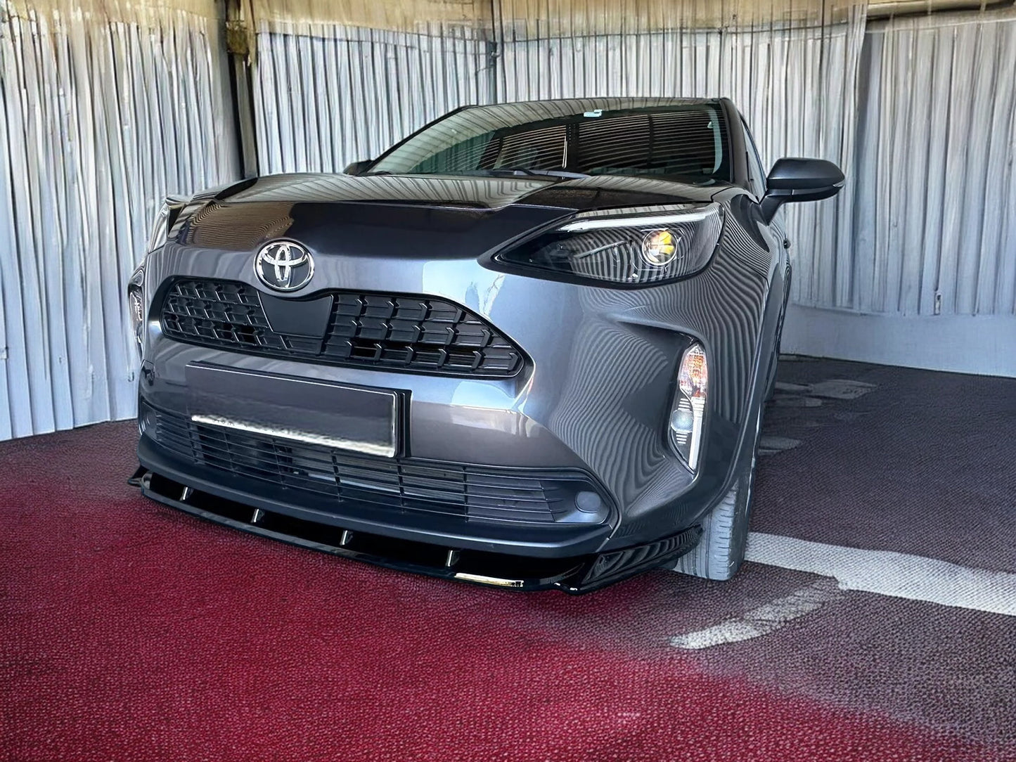 ⭐SPLITTER ANTERIORE PER TOYOTA YARIS CROSS (2020-) NERO LUCIDO ABS⭐