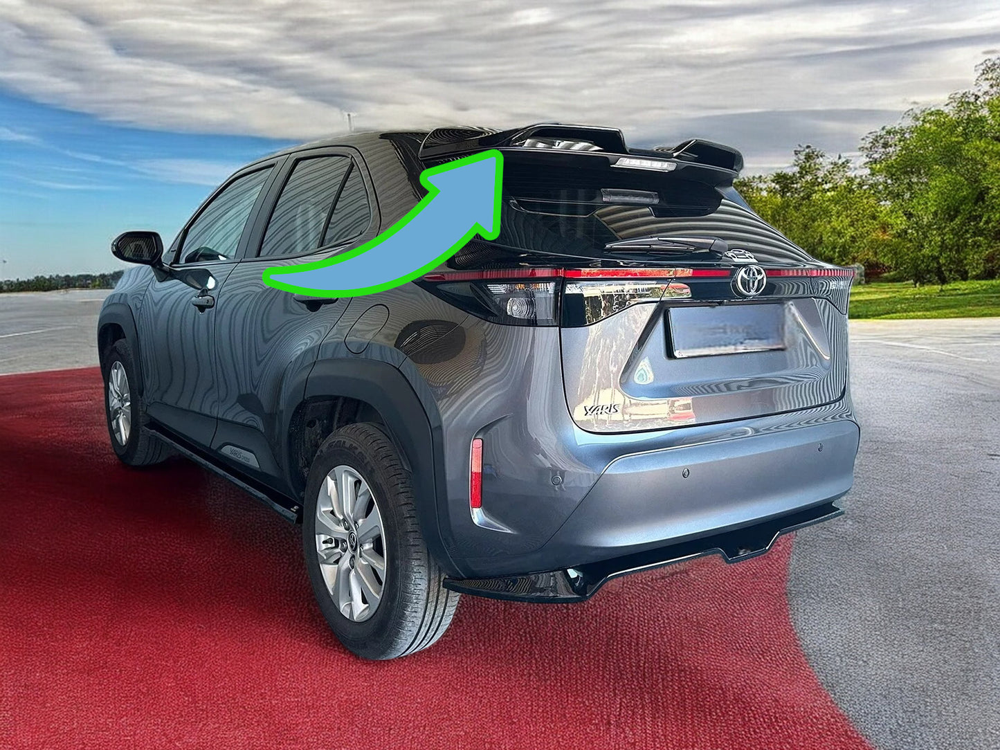 ⭐SPOILER TETTO ADATTO PER TOYOTA YARIS CROSS (2020-) PU UNPAINTED⭐