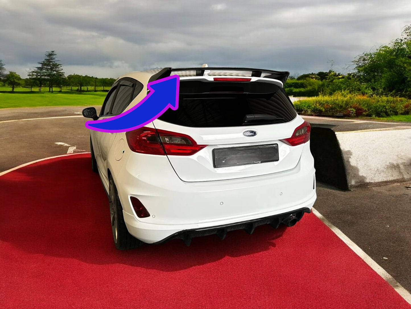 ⭐SPOILER TETTO ADATTO PER FORD FIESTA MK8 STANDARD/ST-LINE (2017-) PU UNPAINTED⭐