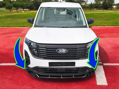 ⭐FRONT SPLITTER FOR FORD TRANSIT COURIER MK2 (2023-) GLOSS BLACK ABS⭐