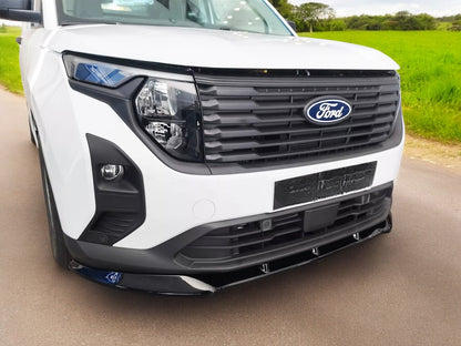 ⭐FRONT SPLITTER FOR FORD TRANSIT COURIER MK2 (2023-) GLOSS BLACK ABS⭐