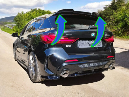 ⭐SPOILER TETTO ESTENIONE ADATTO PER BMW 1 SERIES M135i / M-PACK F40 NERO LUCIDO⭐