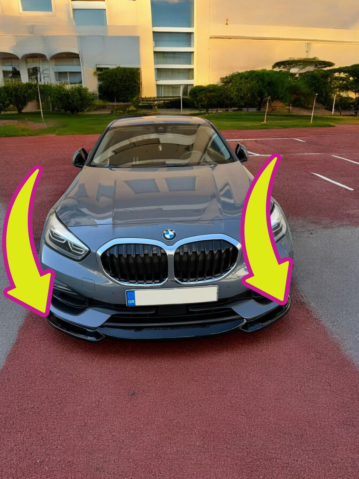 💫SPLITTER ANTERIORE ADATTO  PER BMW 1 SERIES F40 NERO LUCIDO ABS💫