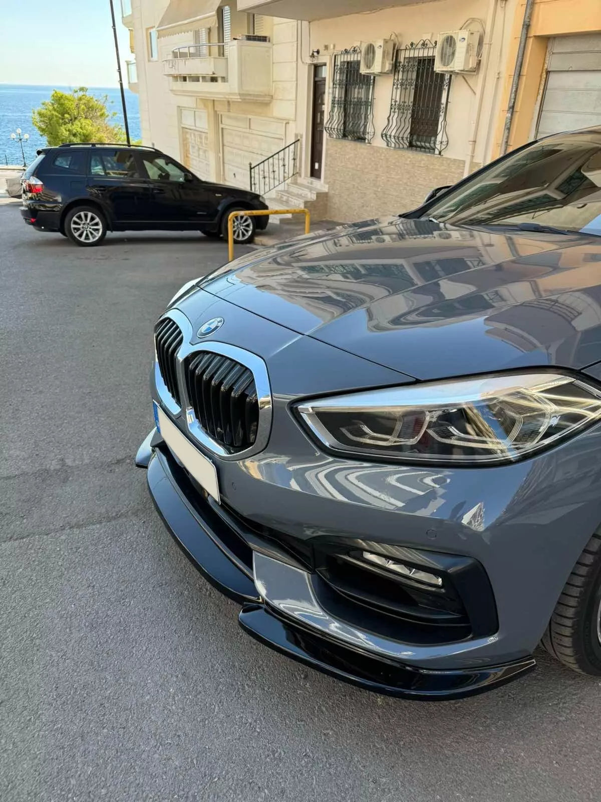 💫SPLITTER ANTERIORE ADATTO  PER BMW 1 SERIES F40 NERO LUCIDO ABS💫