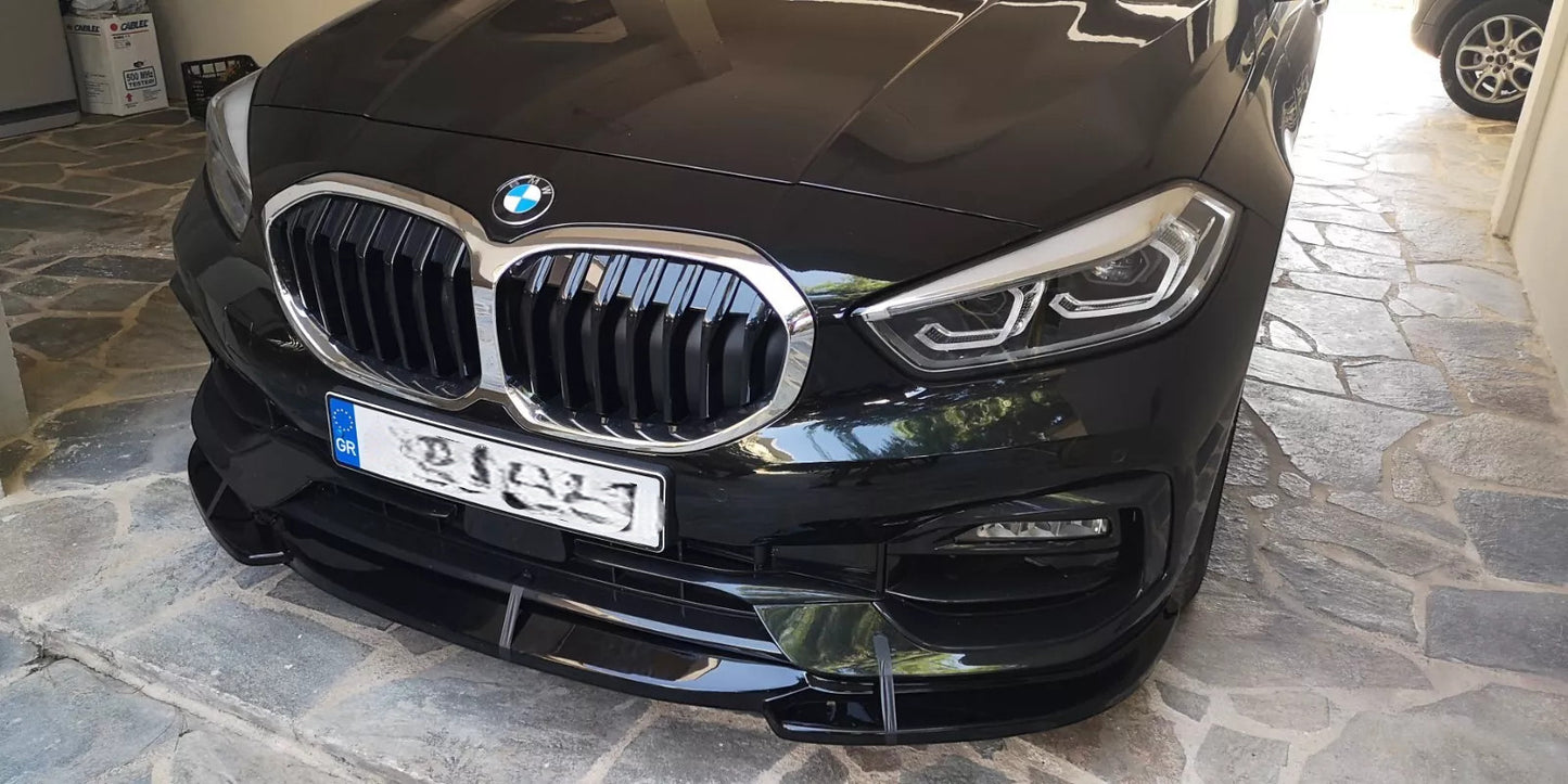 💫SPLITTER ANTERIORE ADATTO  PER BMW 1 SERIES F40 NERO LUCIDO ABS💫