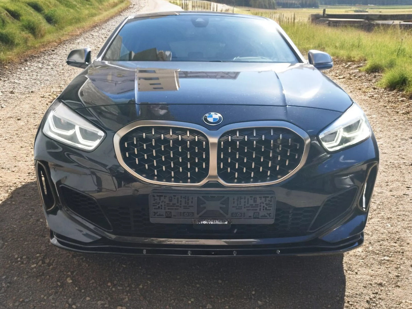 💫SPLITTER ANTERIORE ADATTO PER BMW M135i F40 NERO LUCIDO ABS💫