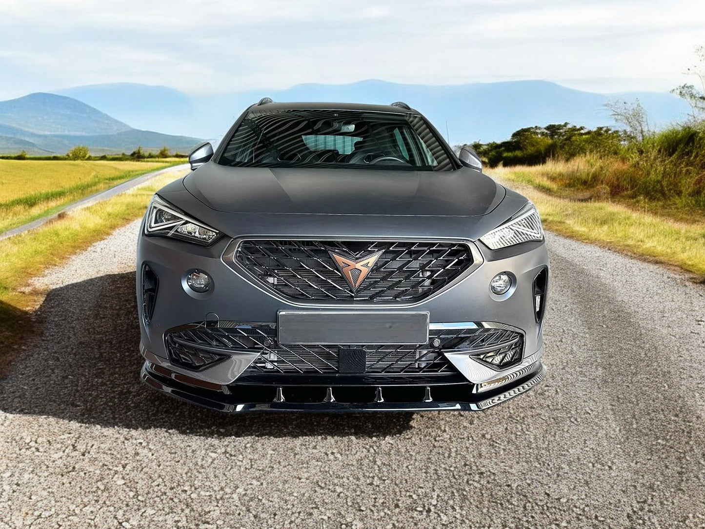 💫SPLITTER ANTERIORE ADATTO  PER CUPRA FORMENTOR MK1 NERO LUCIDO ABS💫