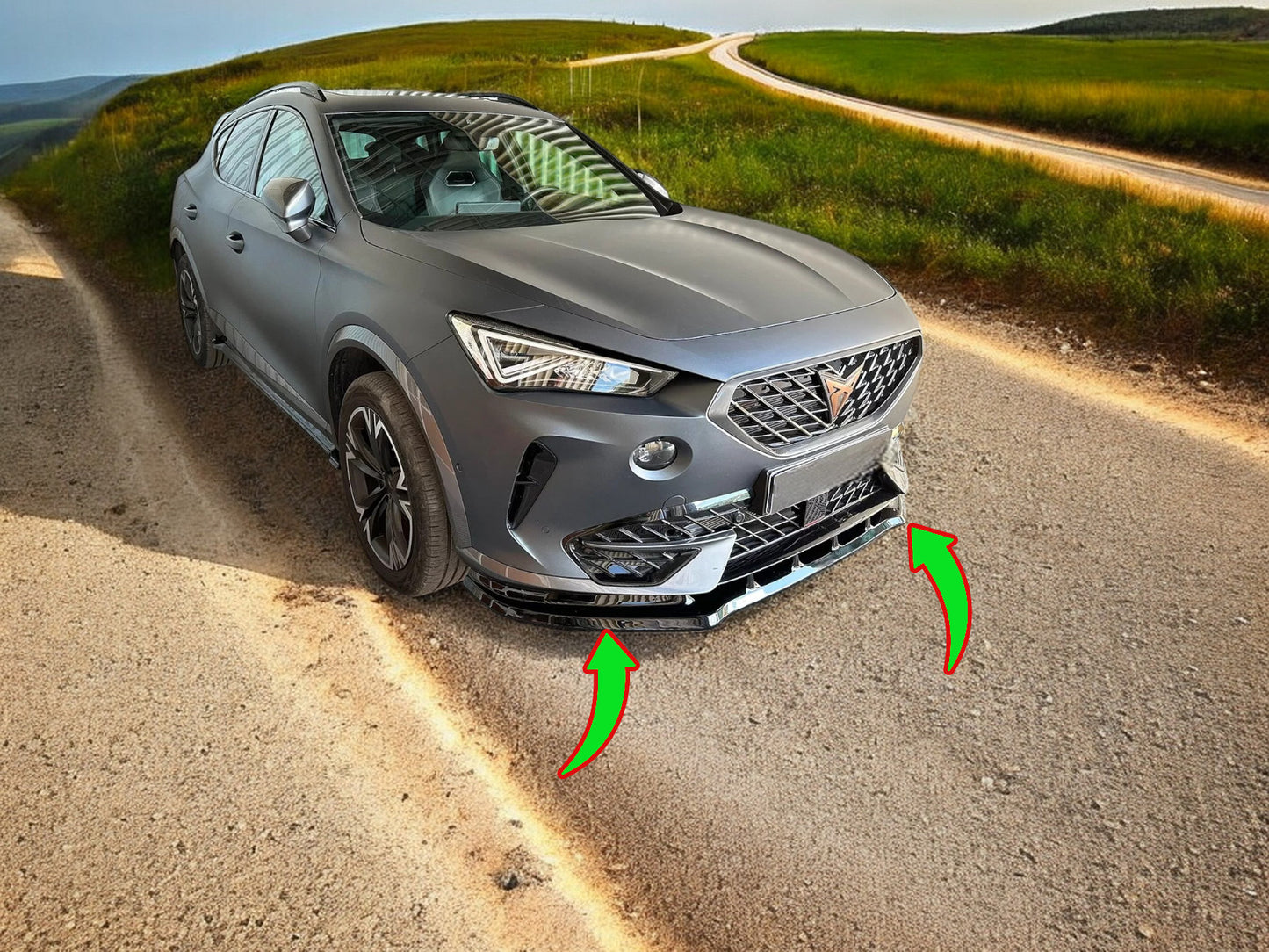 💫SPLITTER ANTERIORE ADATTO  PER CUPRA FORMENTOR MK1 NERO LUCIDO ABS💫