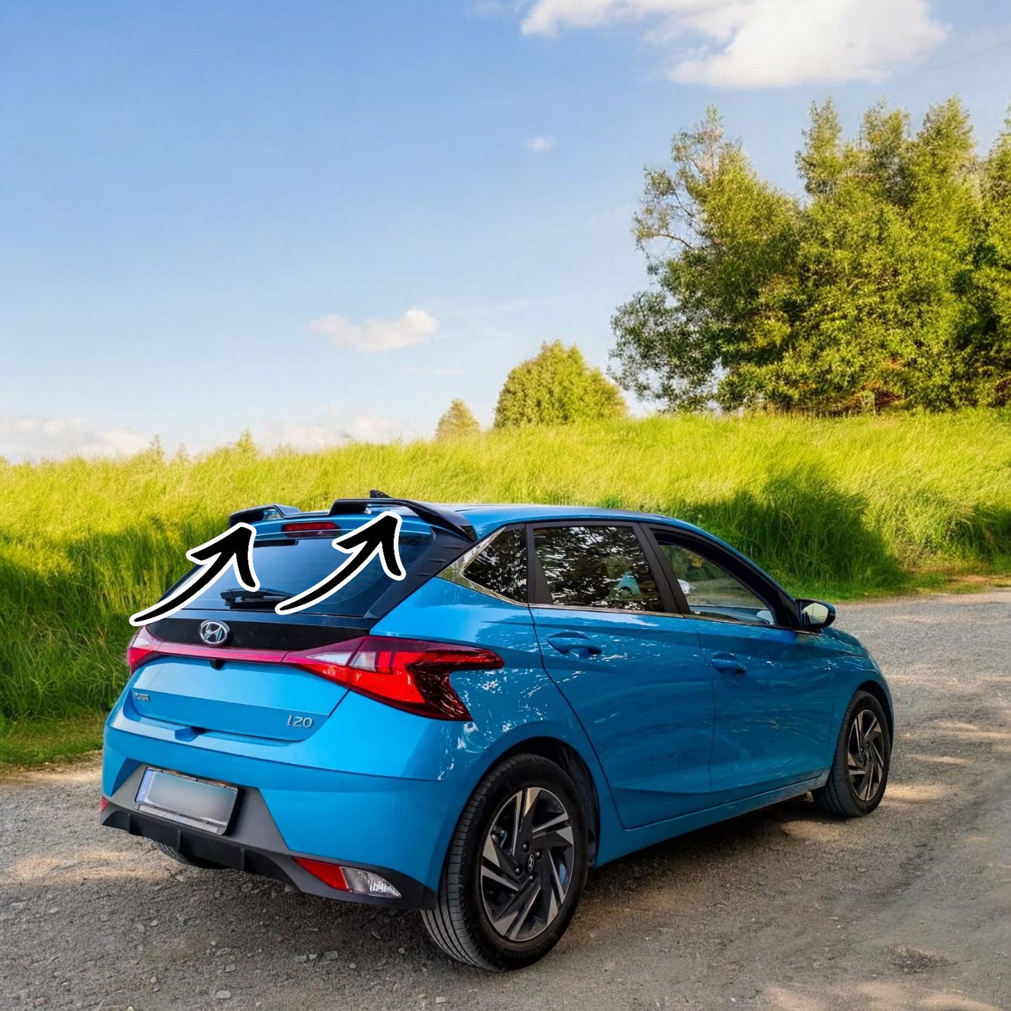 💫SPOILER TETTO ADATTO PER HYUNDAI I20 MK3 (2020-) PU UNPAINTED💫