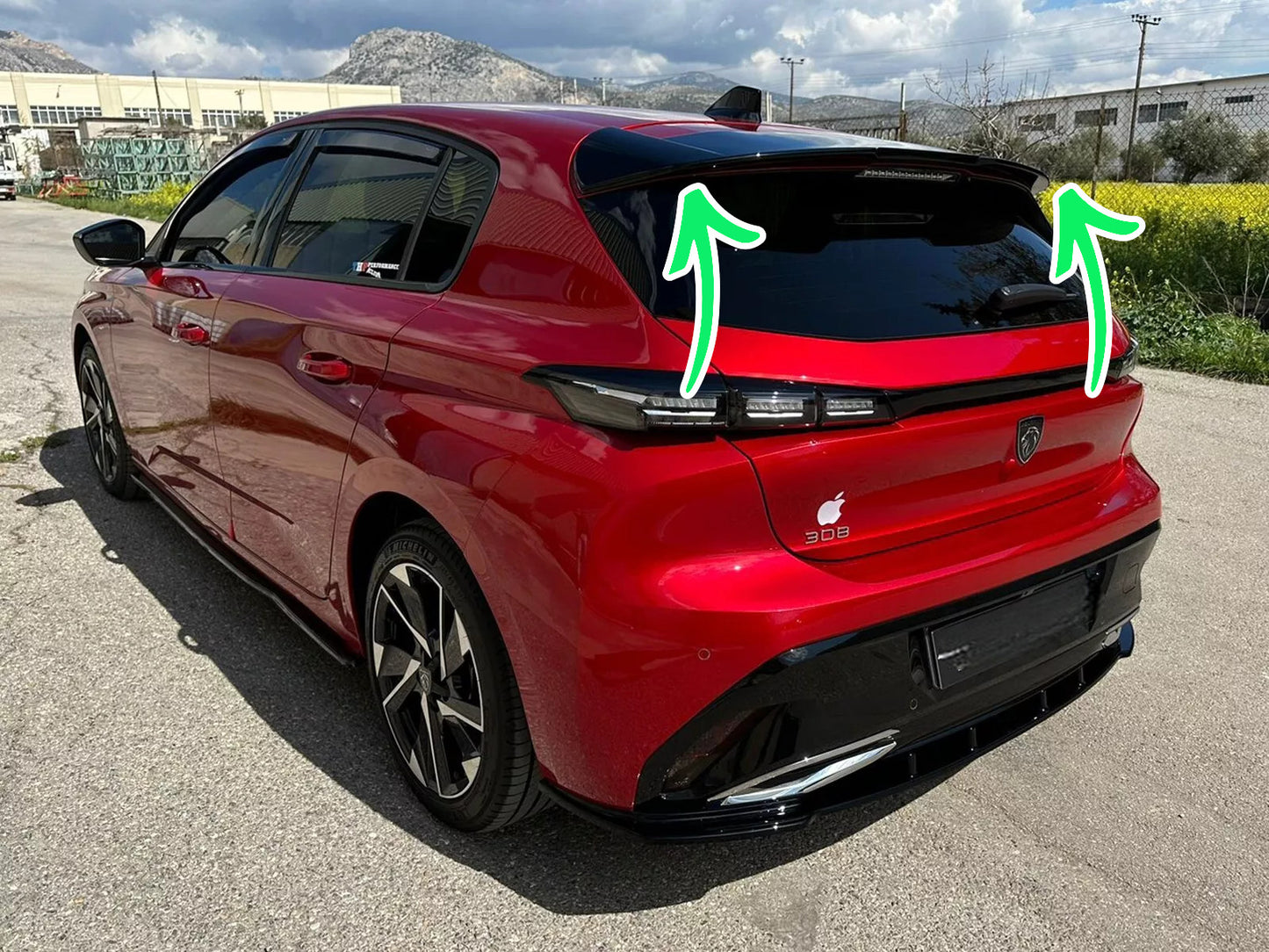 💫SPOILER TETTO ADATTO PER PEUGEOT 308 MK3 HATCHBACK (2021-) PU UNPAINTED💫