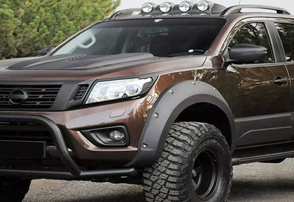 1802⭐PARAFANGHI ADATTO PER NISSAN NAVARA NP300 (D23) 14-17 NERO OPACO NO ADBLUE⭐
