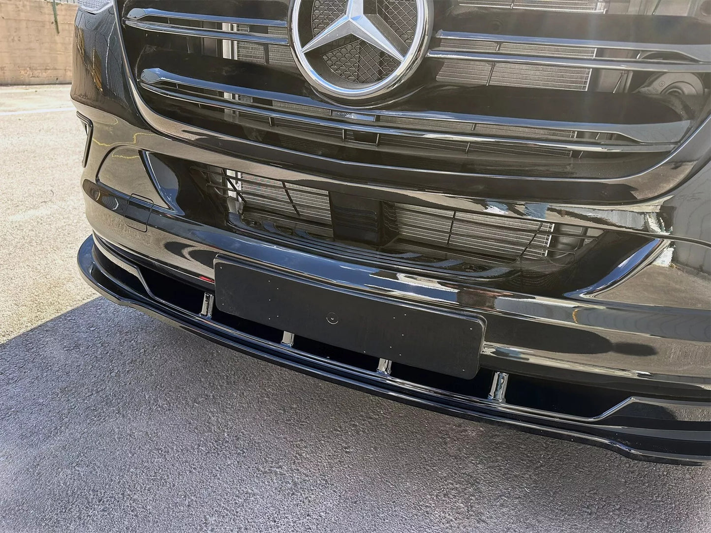 🔥MOTORDROME SPLITTER ANTERIORE PER MERCEDES SPRINTER MK3 (2018-) NERO LUCIDO 🔥