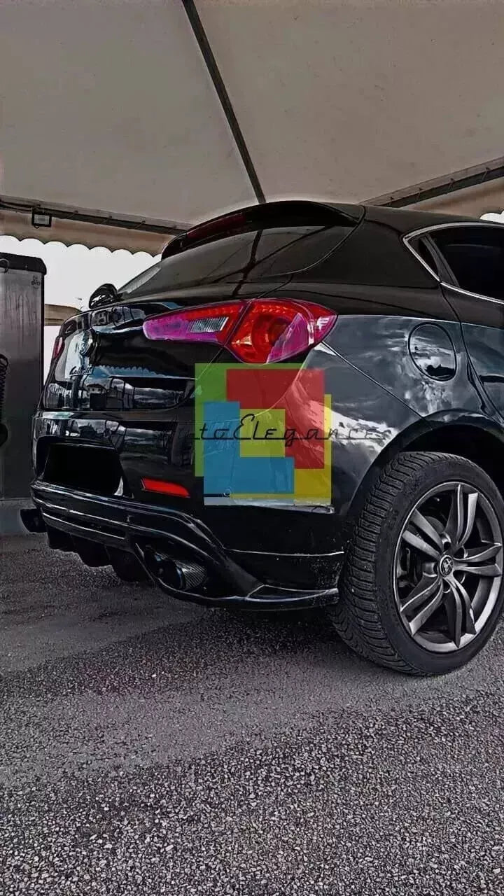 🔥0405 DIFFUSORE POSTERIORE ADATTO PER ALFA ROMEO GIULIETTA NERO LUCIDO🔥