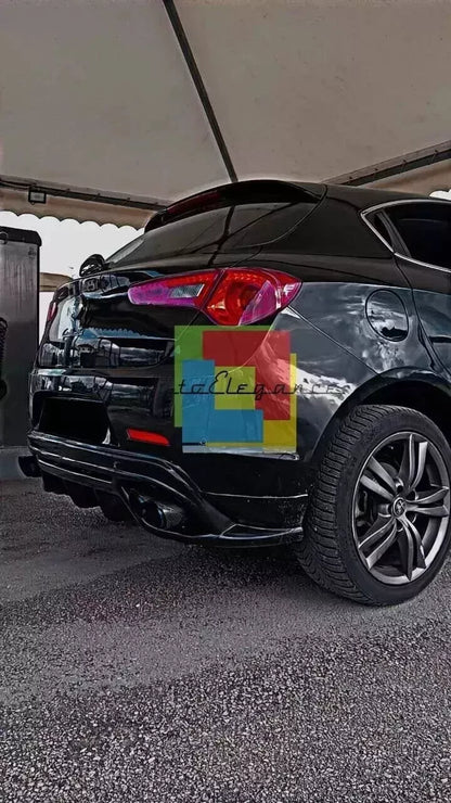 🔥0405 DIFFUSORE POSTERIORE ADATTO PER ALFA ROMEO GIULIETTA NERO LUCIDO🔥