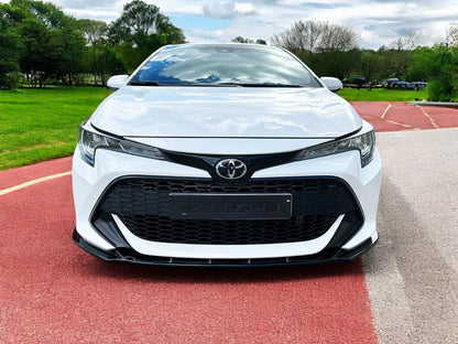 🔥SPLITTER ANTERIORE ADATTO PER TOYOTA COROLLA MK12 (2018-) NERO LUCIDO ABS🔥