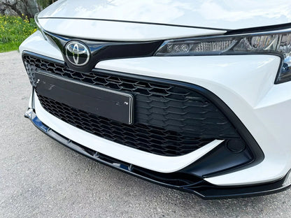 🔥SPLITTER ANTERIORE ADATTO PER TOYOTA COROLLA MK12 (2018-) NERO LUCIDO ABS🔥